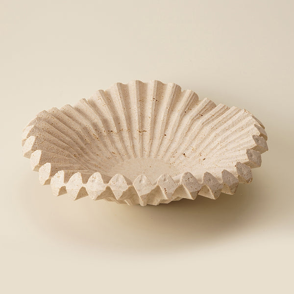 Vela Travertine Bowl